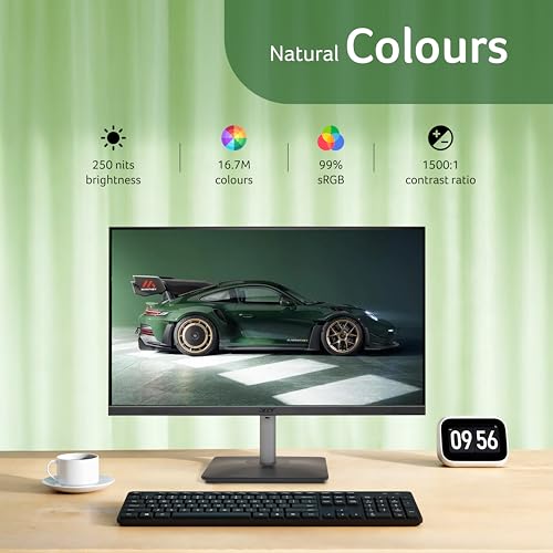 Image of Acer RS242Y P1 23.8 Inch IPS FHD Monitor | 144Hz Refresh | 1ms VRB | AMD FreeSync | Ultra Slim 6.9mm ZeroFrame Design | HDMI + VGA | 99% sRGB | Dual Glass Design | Built-in Speakers | Tilt Adjustable
