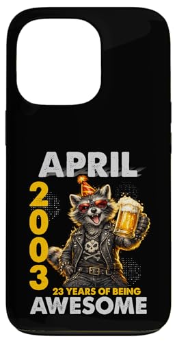 23rd Birthday Raccoon Beer April 2003 Vintage 23 Years Old �X�}�z�P�[�X iPhone 13 Pro �p