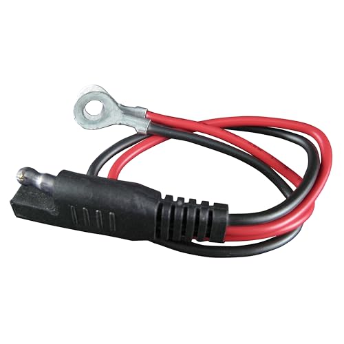 Schumacher Electric Ring Connection Cable for Battery Chargers and Maintainers, WM-12, 18 Inches, Quick Connect, for Motorcycle, Power Sport,and Lawn Tractor Batteries