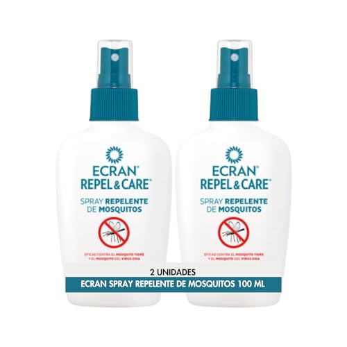 Ecran Repel Care, Spray Repelente de Mosquitos sin Alcohol - Spray Antimosquitos con Hasta 6 Horas de Protección - Ideal para Toda la Familia - Formato Viaje de 100 ml - Pack de 2 x 100 ml Ecran Repel Care, Spray Repelente de Mosquitos sin Alcohol - Spray Antimosquitos con Hasta 6 Horas de Protección - Ideal para Toda la Familia - Formato Viaje de 100 ml - Pack de 2 x 100 ml