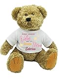 Kilala Sternenkind Erinnerung Bär mit Namen Sternkind Andenken Trost Schutzengel statt Trauerkarte(Rosa)