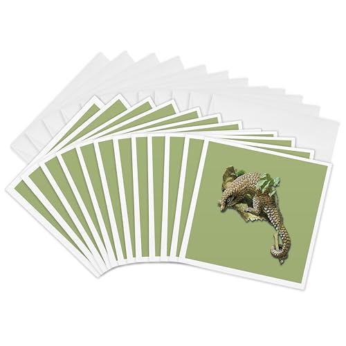 Cartes de vœux vintage pangolin pour partager des messages chaleureux