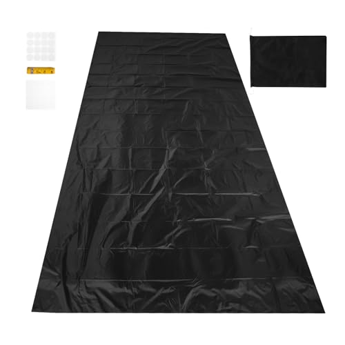 GALPADA Cortinas Cubiertas de Ventana de Tela Negra Opacas Portátiles Instalación Simple para Bloqueo Total de Luz para Dormitorios y Uso