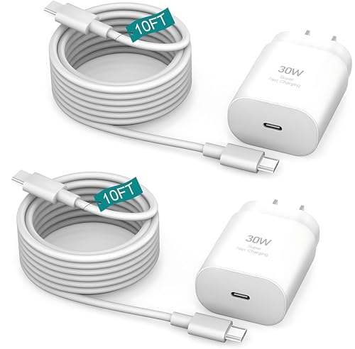 Samsung Super Fast Charger for Samsung Charger Fast Charging Block 2Pack 30W USB C Phone Wall Charger,10FT Tybe C Fast Charging Cabel for SamsungGalaxy S25 Ultra/S24 Ultra/S23/S22/S21/A14/A54/Z Fold