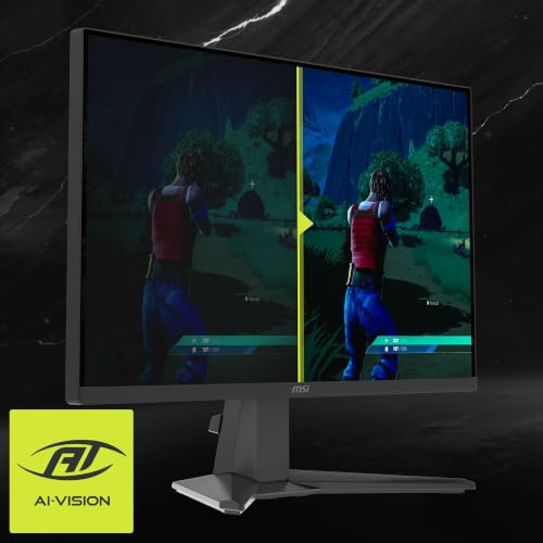 Image of MSI MAG 245F X24 24-Inch Gaming Monitor, 1920x1080 FHD, Rapid IPS, 240Hz, 0.5ms, HDR Ready, AMD FreeSync Premium, Eye Care, AI Vision, HDMI 2.0b, DP 1.2a, Frame-Less, Vesa Mount, Black