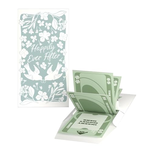 Lovepop Doves & Flowers Wedding Money Holder Card for him for her, Happily ever after, 6.5