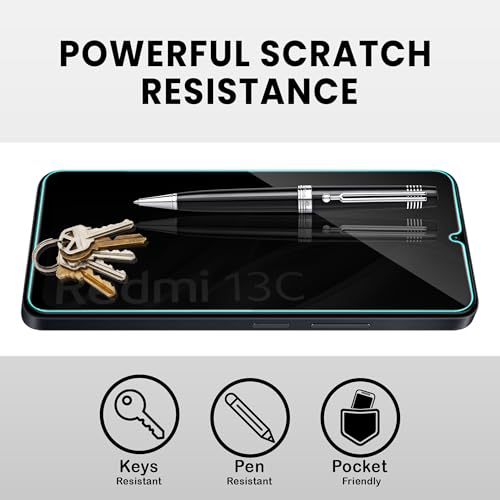 Image of ArmourPro Privacy Tempered Glass Screen Protector Compatible for Redmi 13C (6.74 Inch) with Edge to Edge Coverage and Easy Installation kit (Pack of 2)