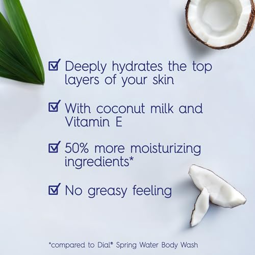 Dial Healthy Hydration Body Wash, Coconut Milk, Vitamin E, 16 fl oz, 4-Pack - image 3