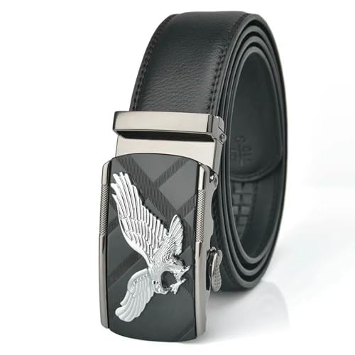 Men'S Luxury Fashion Business Automatic Buckle Leather Belt For Everyday Jeans Suit Casual Pants