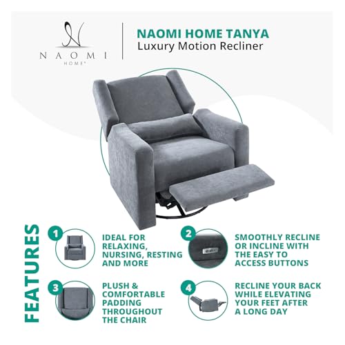Sillón reclinable plegable gris claro de tela miniatura 3