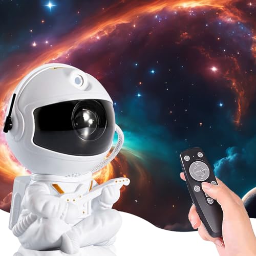 wimony Astronaut Space Buddy LED Galaxy Star Projector,Galaxy Night Light，Space Projector with Timer,Remote Control and 360° Adjustable，Spaceman Night Light Projector，Gifts for Kids and Adults