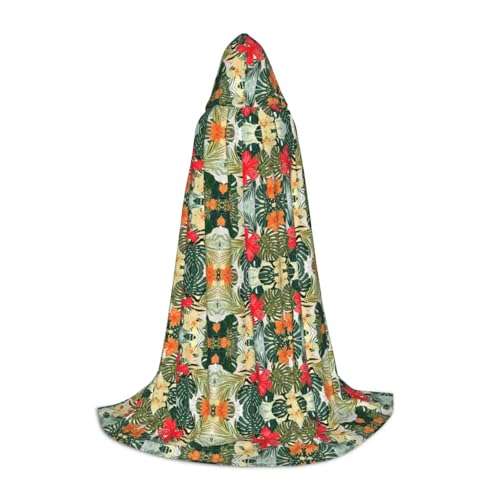 Capa larga con capucha hawaiana de verano para adolescentes, bruja, vampiro, cosplay, fiesta, Halloween, Navidad