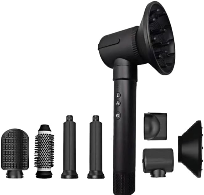 Cepillo de secado de pelo difusor, 7 en 1, moldeador de cabello con envoltura de aire, secador de pelo de 1400 vatios para mujeres, herramientas de