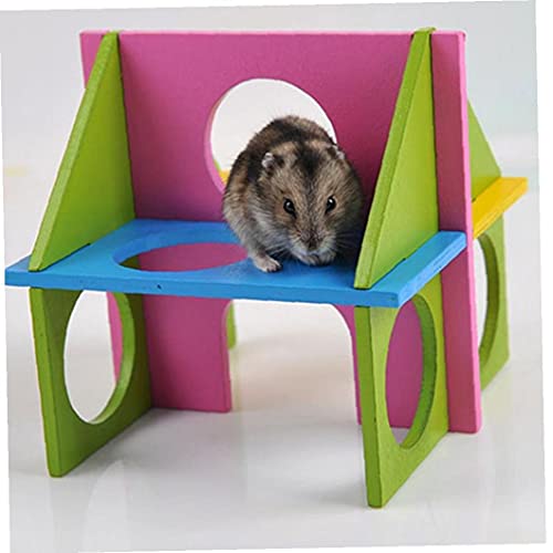 1 Set DIY Hamster Cage Creatieve Kleurrijke Houten Hamster Fitness Game Speelgoed voor Thuis - Image 6