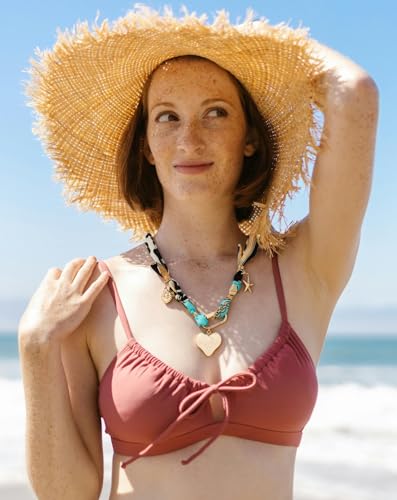 Bandana Necklace for Women - Gold Dainty Charm Necklace with Heart, Starfish, Flower Pendants, Carabiner Lock - Boho Beach Vintage Scarf Necklaces, Trendy Jewelry Gift3