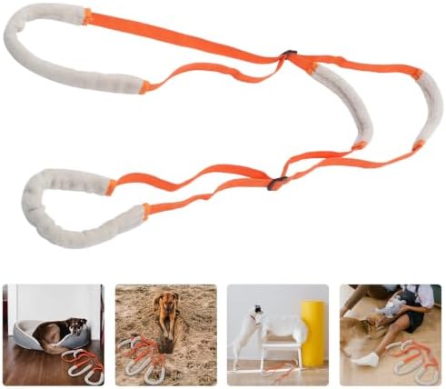 Adjustable Auxiliary Belt Dog Walking Assist Harness Orange — view 7