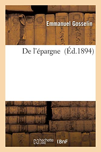 de l'Épargne [French] 2013012349 Book Cover