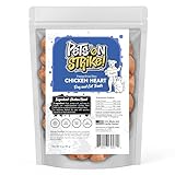 PETS ON STRIKE Freeze Dried Chicken Hearts for Dogs & Cats – Single Ingredient Dog Treats – USA Sourced & Made – High Protein, All Natural, Grain Free – Raw Freeze-Dried Training Treats (3oz)