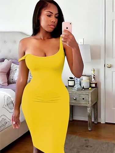 Image of Mrskoala Women Midi Tank Dresses Sexy Club Casual Dress Summer