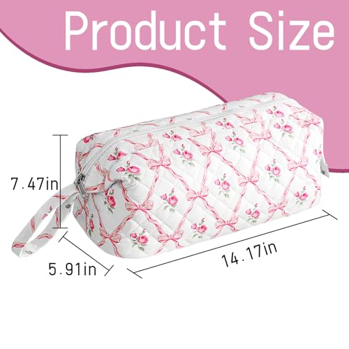 YATFRIK Quilted Hair Tools Travel Organizer Bag, Portable Carrying Case for Hair Dryer & Styling Tools, Cute Travel Hairdryer Bag for Women — view 2