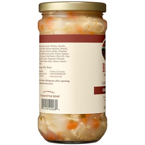 Image of Rao's Made for Home Chicken Noodle Soup, 16oz, Traditional Italian Heat and Serve Soup, Made with Premium Quality Chicken and Vegetables (Pack of 4)
