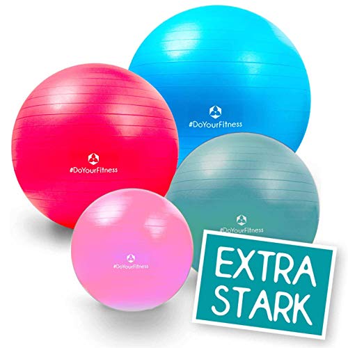 #DoYourFitness Pelota de Gimnasia de 55 a 85 cm Pelota de Oficina Pelota de Ejercicio Robusta Pelota para Sentarse Pelota para Pilates/Muy Resistente/Incluye Bomba / 85 cm/Naranja Cover