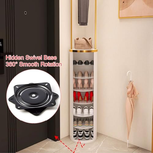 Étagère à chaussures rotative à 7 niveaux pour meuble de rangement entrée - 4