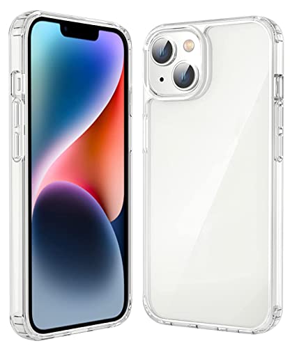 Areaphmet for iPhone 14 Case Clear, for iPhone 13 Case Clear [Anti-Yellowing] Crystal Clear, Shockproof Phone Bumper Cover, Anti-Scratch Clear Phone Case for iPhone 14/13