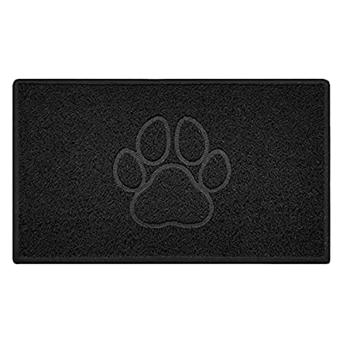 Nicoman - Paillasson avec Impression de Patte en Relief, Paillasson Spaghetti, Noir, Medium (75x44cm) Cover