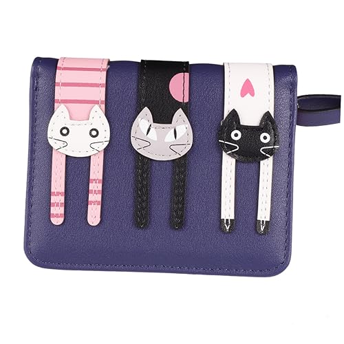 1pezzi Zipper Cat Pattern Pu Portamonete Multifunzionale Per Scuola e Sfumato Per Monete e