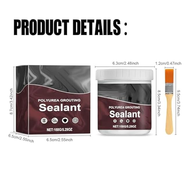 Polyurea Grouting Sealant, Grout Sealer for Shower Tile, Polyurea Grout Sealant, Waterproof Sealant Coating, Waterproof Insulating Sealant, Polyurea Coating (3PCS)