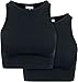 Produktbild Urban Classics Pre-Pack Ladies Cropped Rib Top 2-Pack Frauen Top schwarz L