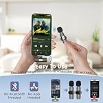 USB C Mini Wireless Lavalier Microphone for iPhone 15 16, iOS and Android Devices - Noise Reduction Lapel Mic for Recording, Clip on Mic, Omni Lav Mic for Video Recording, Tiktok, Youtube, Vlog - Image 5