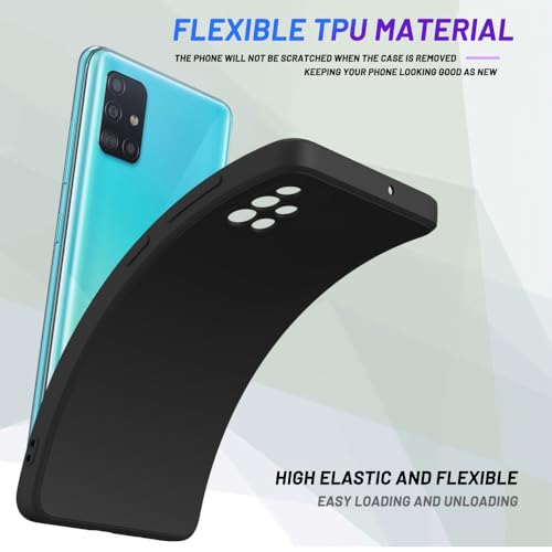 Image of for Samsung Galaxy A51 4G Case Black, Scratch Resistant with Soft Touch, Slim Thin Phone Cover for Samsung Galaxy A51 4G