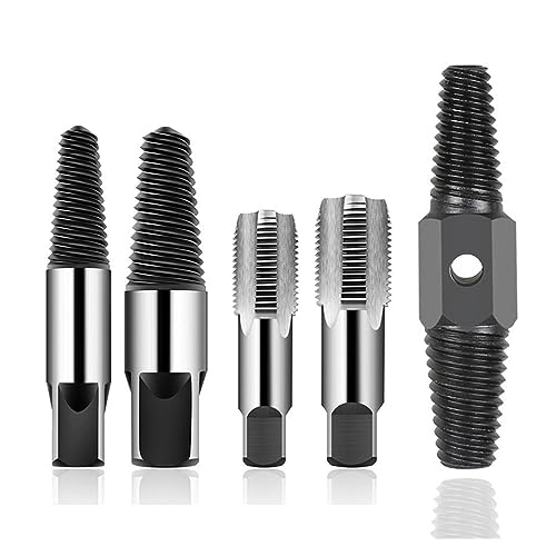 SBTRKT Double Head Tap Faucet Valve Screw Extractor Set Pipe Remover Tools Damaged Wire Water Pipe Bolt Broken Screw Removal Tool (Color : 6In 2pcs)