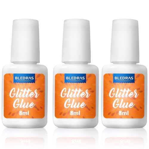 Gel pour Tatouage à Paillettes, 3 Pièces 8 ml Colle de Tatouage Temporaire, Tatouage Peau Colle, Glitter Glue pour Carnaval, Halloween, Noël, Cosplay,...