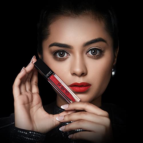 Image of RENEE Stay With Me Matte Lipstick - Rage Of Red l Transfer Proof, Smudge & Waterproof | Long Stay l Highly Pigmented l Velvety, Matte Finish l Enriched with Vitamin E l Travel Friendly l 5 ml