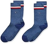 Tommy Hilfiger Iconic Kids' Sports Socks (2 Pack) Calcetines, 39/42 (Pack de 2) para Hombre