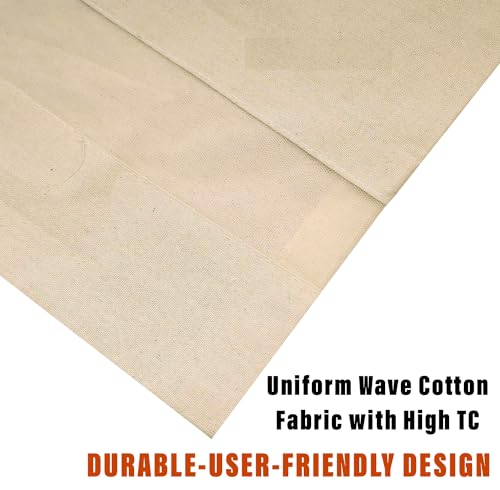 Image of Amazon Brand - Solimo Cotton Saree Bags /Covers with Zip Closure|Wardrobe Organizer with Mesh Window|Single Size (14 x 16 inches)|Pack of 24, Beige