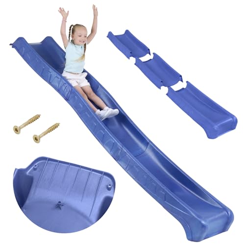 TRIBECCO Kinderrutsche Outdoor 3 m lang für Kinder ab 3 Jahren Podesthöhe...