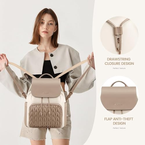 Image of LOVEVOOK Backpack Purse for Women,Small Backpack for Women for Travel Work,Cute Backpack Daypack With Anti-theft Pocket,14 Inch Fashion Ladies Backpack for Daily College Shopping