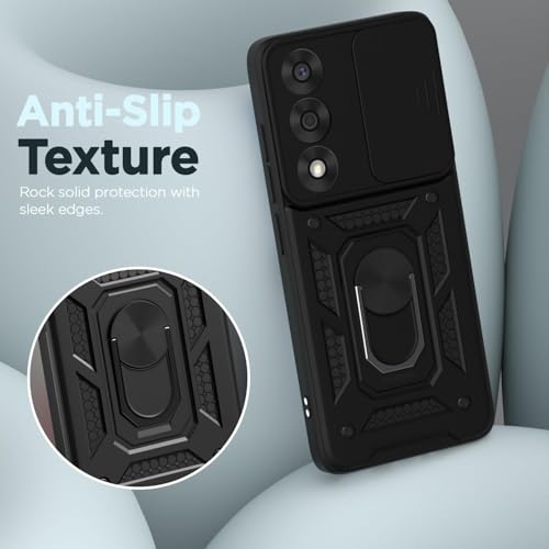Image of Luxe Back Cover for OnePlus Nord 5 5G | D10 Tough Armor Case | Sliding Camera Shield | 360 Protection | Kickstand Ring Holder | Military-Grade