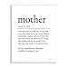 Stupell Industries Mother Definition Funny Motivational Phrase Superhuman Synonym, Designed by Kim Allen Wall Plaque, 10 x 15, Off- White