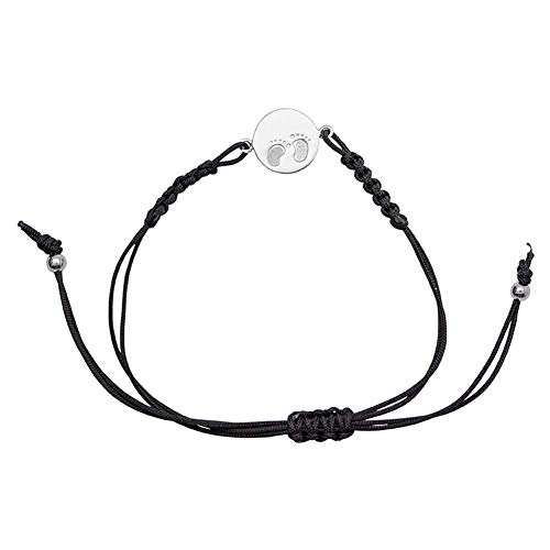 Preisvergleich Produktbild Silberschmuck Armband"Füße" Schwarz