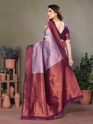 Image of Avantika Fashion Women's Kanjivaram Style Soft Silk Banarasi Sarees With Blouse Piece For Women