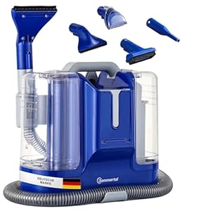 SOMMERTAL MultiCleaner WS450 5-in-1 meubelreiniger, apparaat voor tapijten, trappen, kussens, bank, auto, dieren, vlekken, krachtige 450 W motor, wasstofzuiger, met accessoires, zelfreiniging