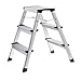 Ribelli Escabeau en Aluminium Pliant Échelle Domestique Pliable Marchepied 3 Niveaux Chargeable jusqu'à 150 kg env. 44 x 61 x 60,5 cm