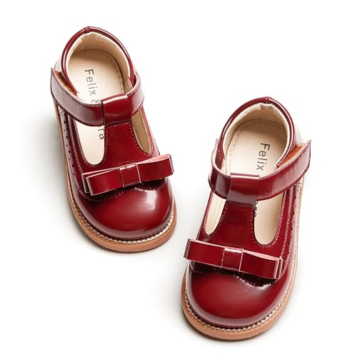 Image of Felix & Flora Toddler Little Girl Princess Dress Shoes-Mary Jane Flats for Girl Party School Shoes