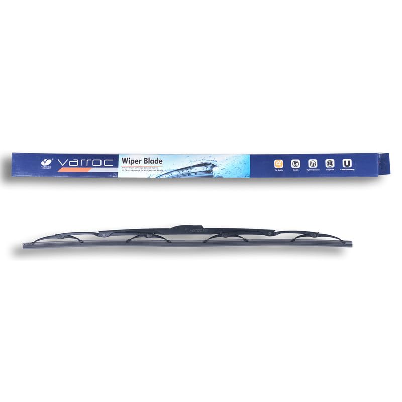 VARROC Wiper Blade 9 mm U Hook 559 mm 22 in | Smooth & Silent Cleaning | Works in All Weathers | Anti-Corrosion Frame | Easy to Install | Size 22-Inch-image-2