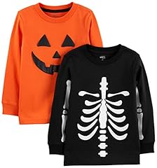 Halloween Pumpkin Print/Skeleton(black&orange)